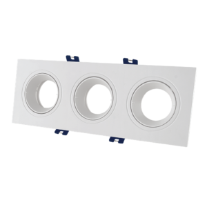 PC Triplets Rectangle Front Change GU10 Fixture